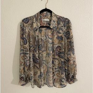Zara button down blouse